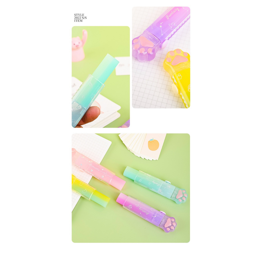 Cartoon Cat Paw Slide Eraser – Art & Drawing Eraser
