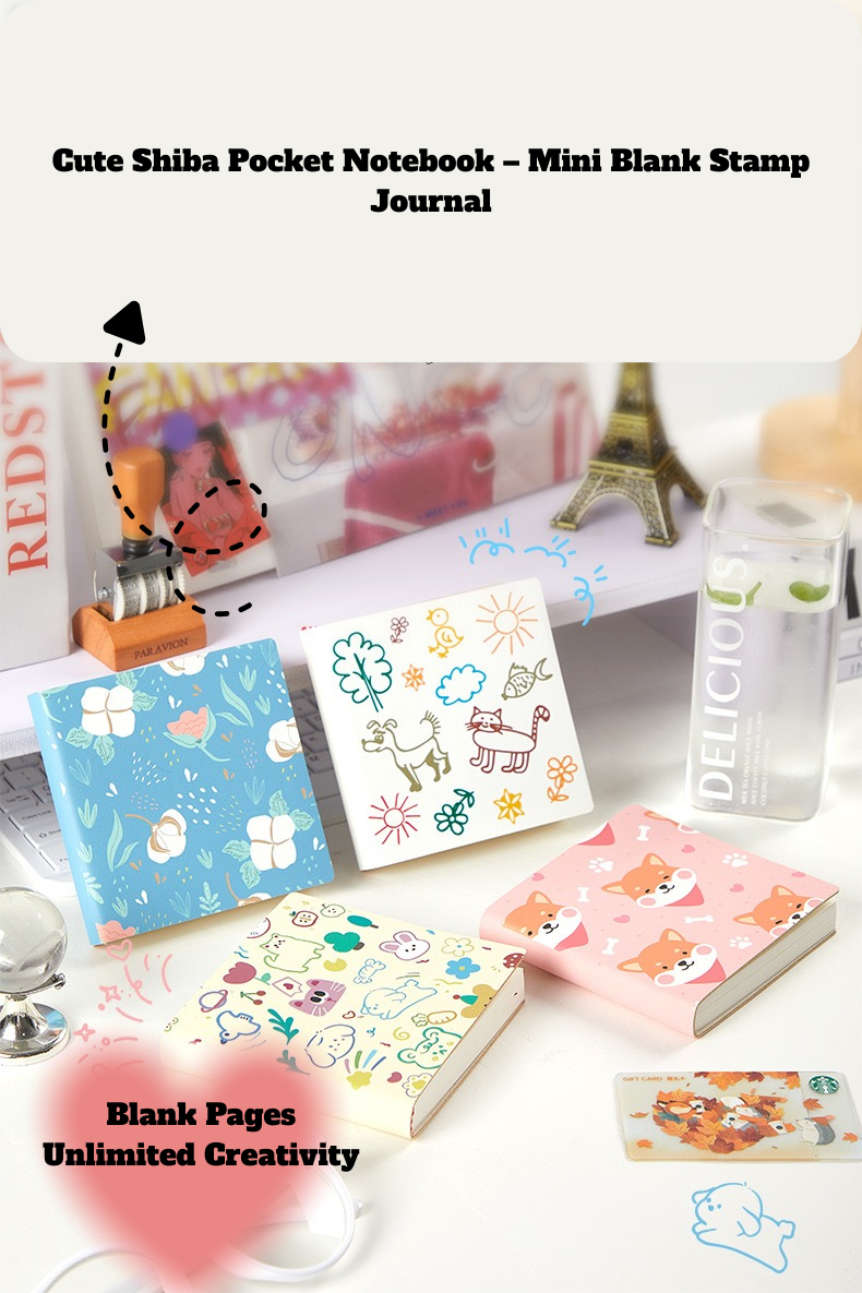 Kawaii Mini Book – Adorable Square Pocket Notebook
