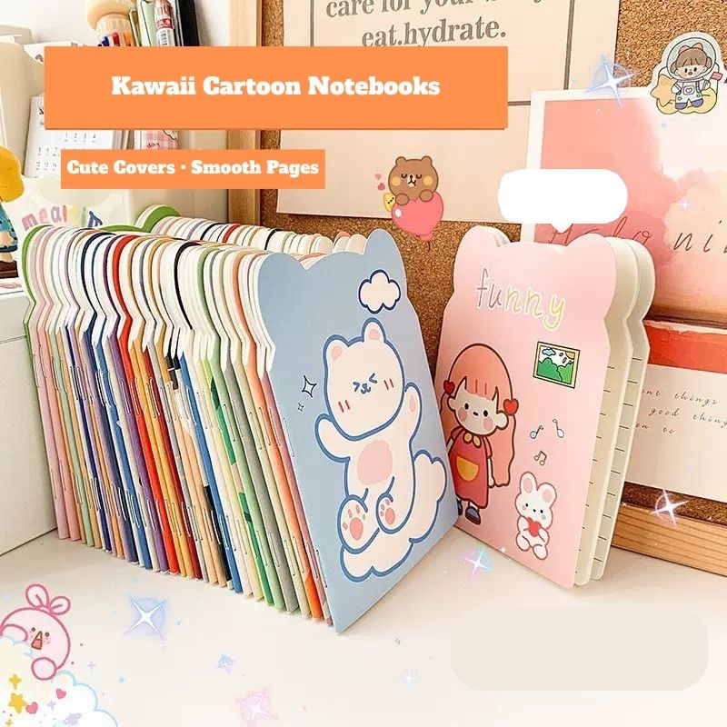 Kawaii Mini Notebooks – 10-Pack Cartoon Random Set