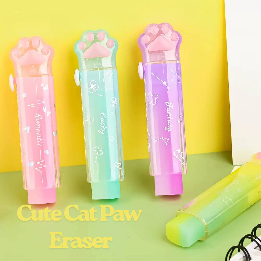 Cartoon Cat Paw Slide Eraser – Art & Drawing Eraser