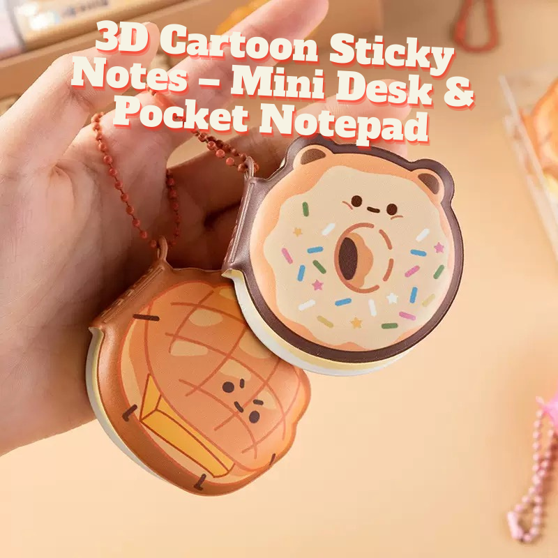 Pop-Up Cartoon Memo Pad – Portable Sticky Notebook