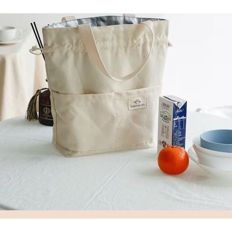 Portable Thermal Lunch Bag – Double-Layer Insulated Food Carry Bag