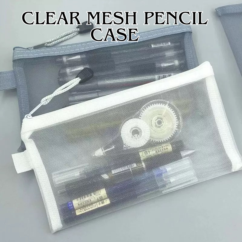 Mesh Zipper Pouch – See-Through Storage Organizer