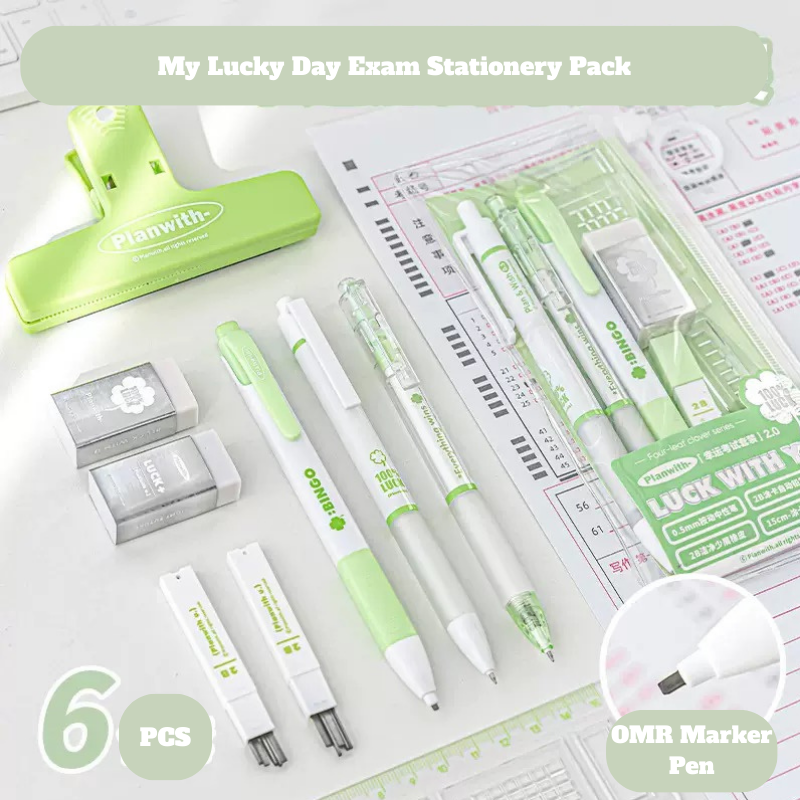 Mechanical Pencil + OMR Marker Exam Kit (6pcs)