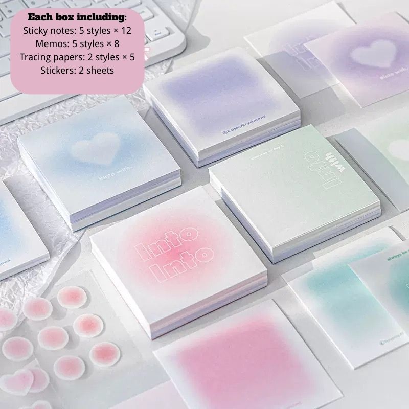 Portable Frosted Sticky Note Set – Fall in Color Collection