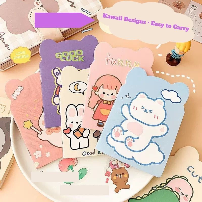 Kawaii Mini Notebooks – 10-Pack Cartoon Random Set