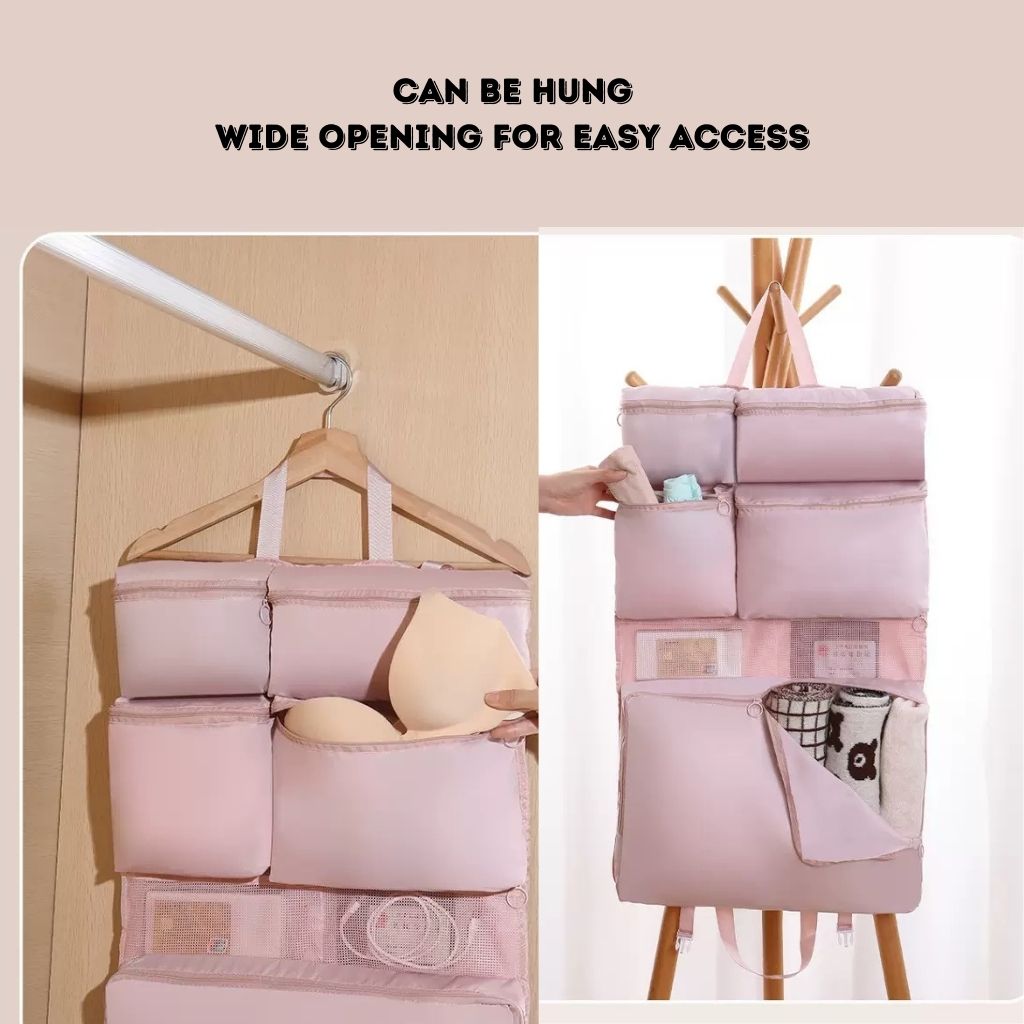 7-in-1 Hanging Travel Organizer – Lightweight Storage Bag