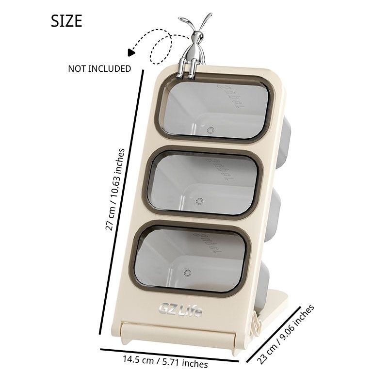 Foldable Tilted Pencil Holder – Transparent Compartments