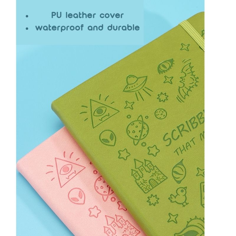 Kawaii A5 Notebook Set (3 Pack) – Cute Cartoon Hardcover Journals with Elastic Band, Ideal for School, Work & Bullet Journaling