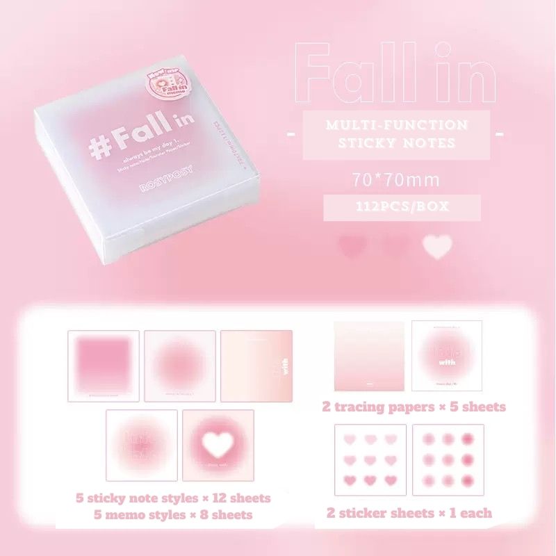 Portable Frosted Sticky Note Set – Fall in Color Collection