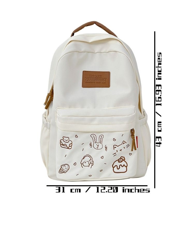 Kawaii Pastel Color Backpack – Lightweight 20-25L Macaron Style Girls’ Travel & Casual Bookbag