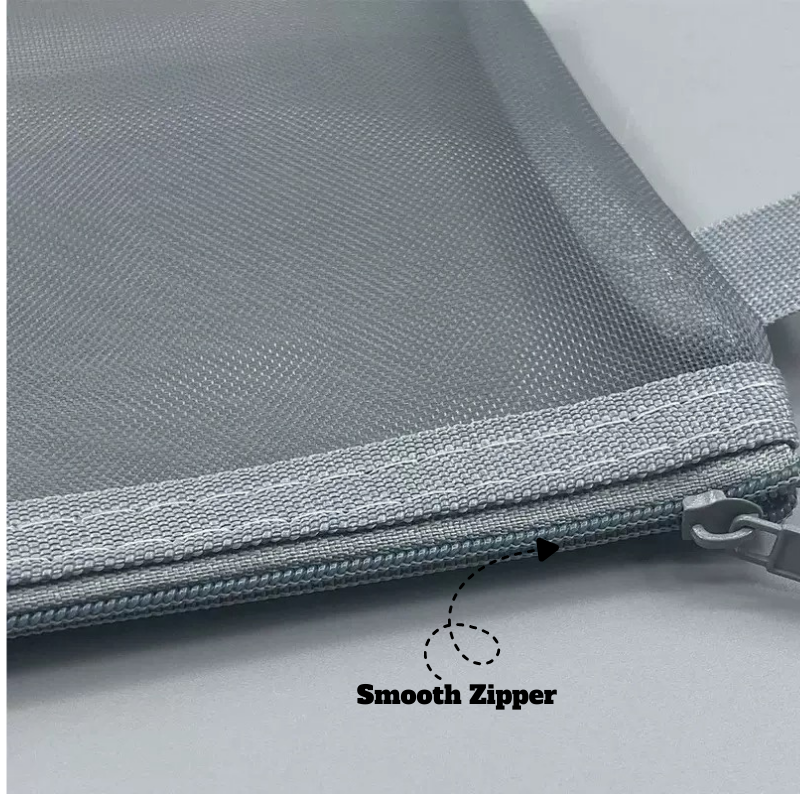 Mesh Zipper Pouch – See-Through Storage Organizer