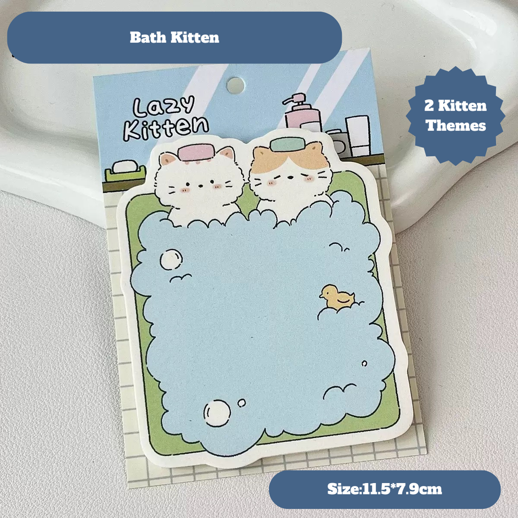 Cloud Kitten Shaped Sticky Notes – Cute Memo Pads