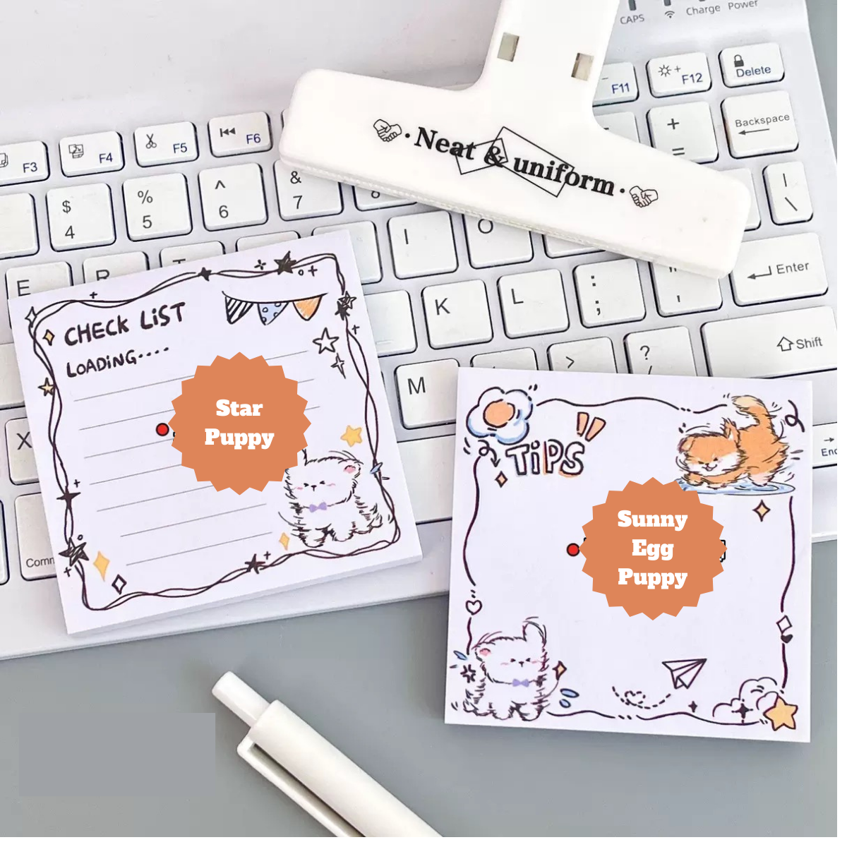 Cute Puppy Memo Pad Set – 50 Sheets Each