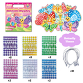 Mirror Mosaic Sticker Set – Glitter Shape Stickers with 10 Pattern Cards