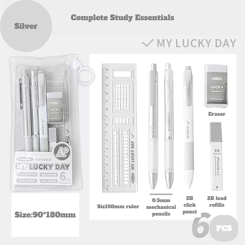 Mechanical Pencil + OMR Marker Exam Kit (6pcs)