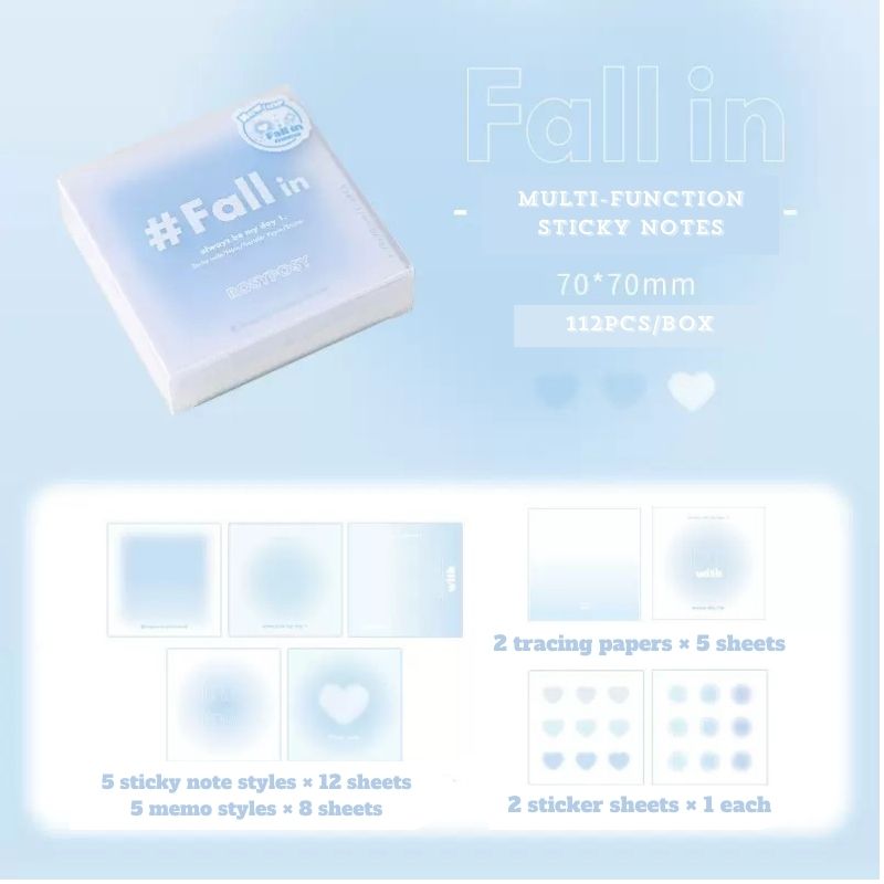 Portable Frosted Sticky Note Set – Fall in Color Collection
