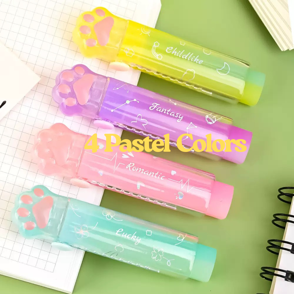 Cartoon Cat Paw Slide Eraser – Art & Drawing Eraser