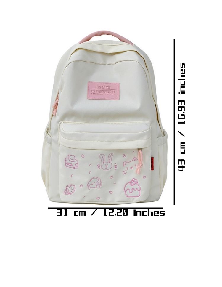 Kawaii Pastel Color Backpack – Lightweight 20-25L Macaron Style Girls’ Travel & Casual Bookbag