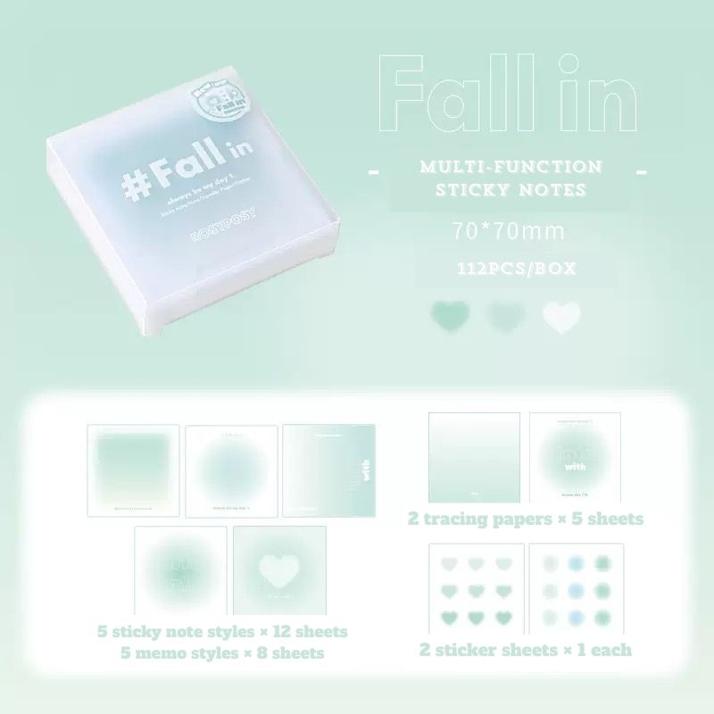 Portable Frosted Sticky Note Set – Fall in Color Collection