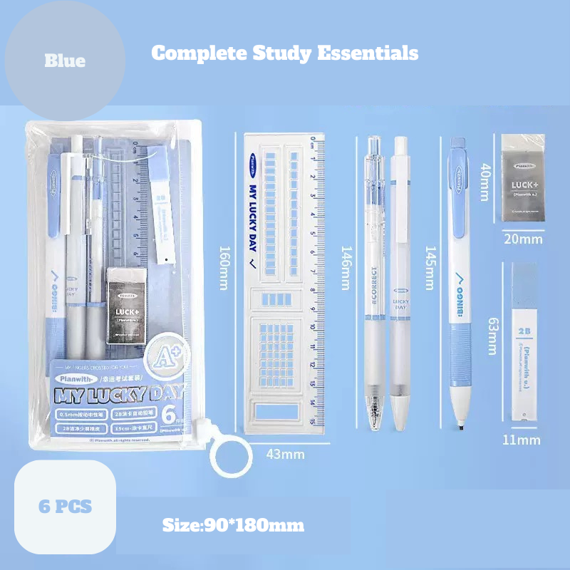 Mechanical Pencil + OMR Marker Exam Kit (6pcs)