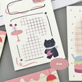 A7 Cake Cat Memo Pad – 4-Design Set