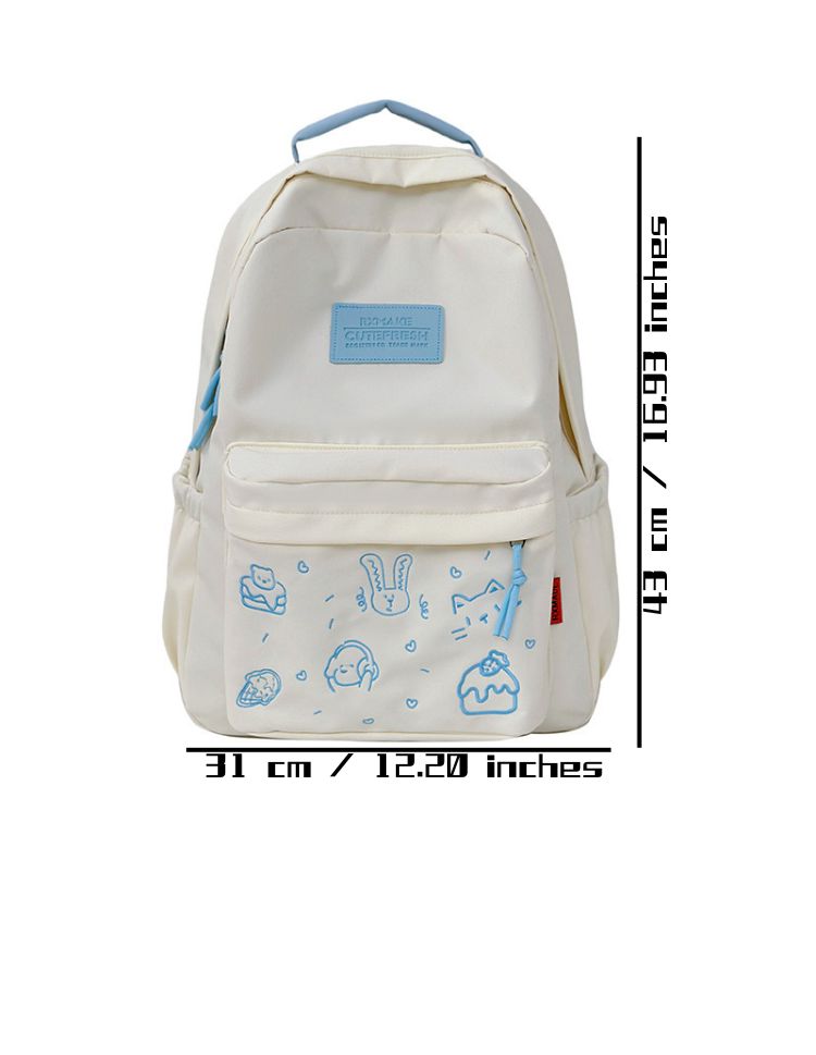Kawaii Pastel Color Backpack – Lightweight 20-25L Macaron Style Girls’ Travel & Casual Bookbag