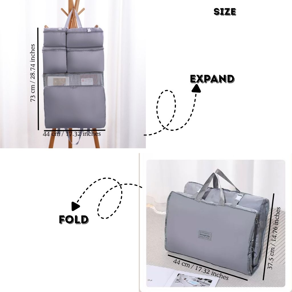 7-in-1 Hanging Travel Organizer – Lightweight Storage Bag