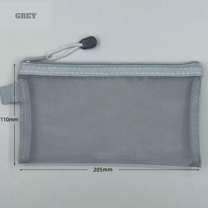 Mesh Zipper Pouch – See-Through Storage Organizer