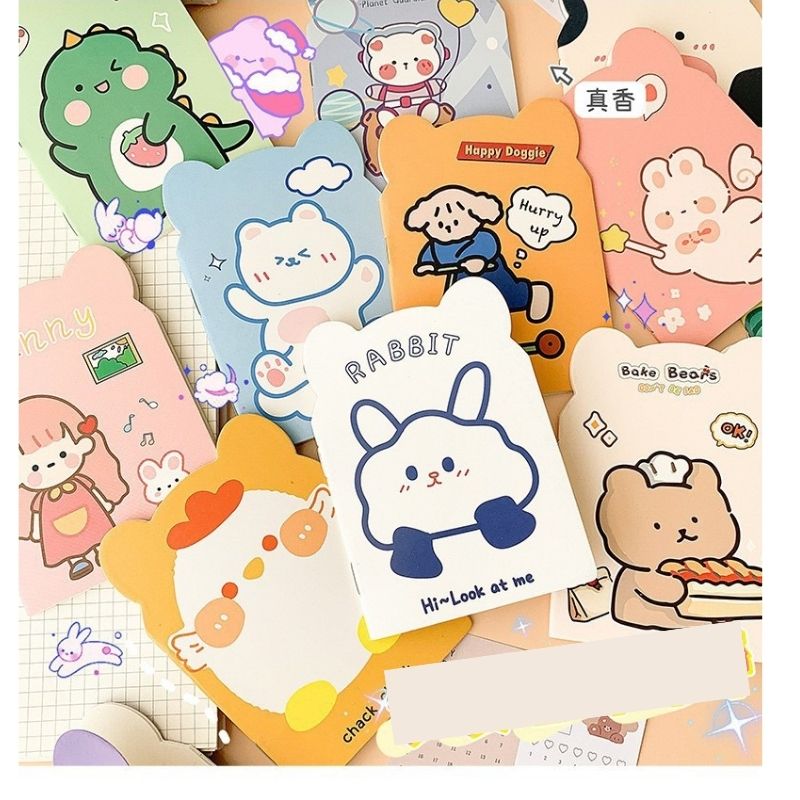 Kawaii Mini Notebooks – 10-Pack Cartoon Random Set