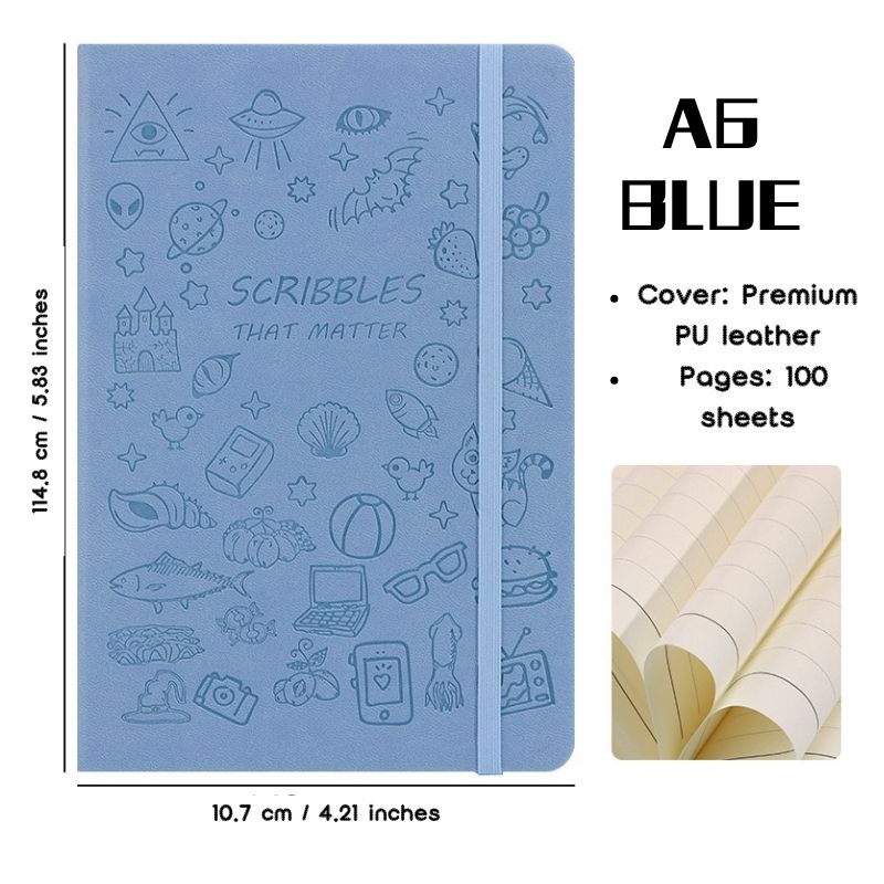 Kawaii A5 Notebook Set (3 Pack) – Cute Cartoon Hardcover Journals with Elastic Band, Ideal for School, Work & Bullet Journaling