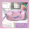 Large Capacity 3-Layer Cat Pencil Case – Glitter & Wrist Strap