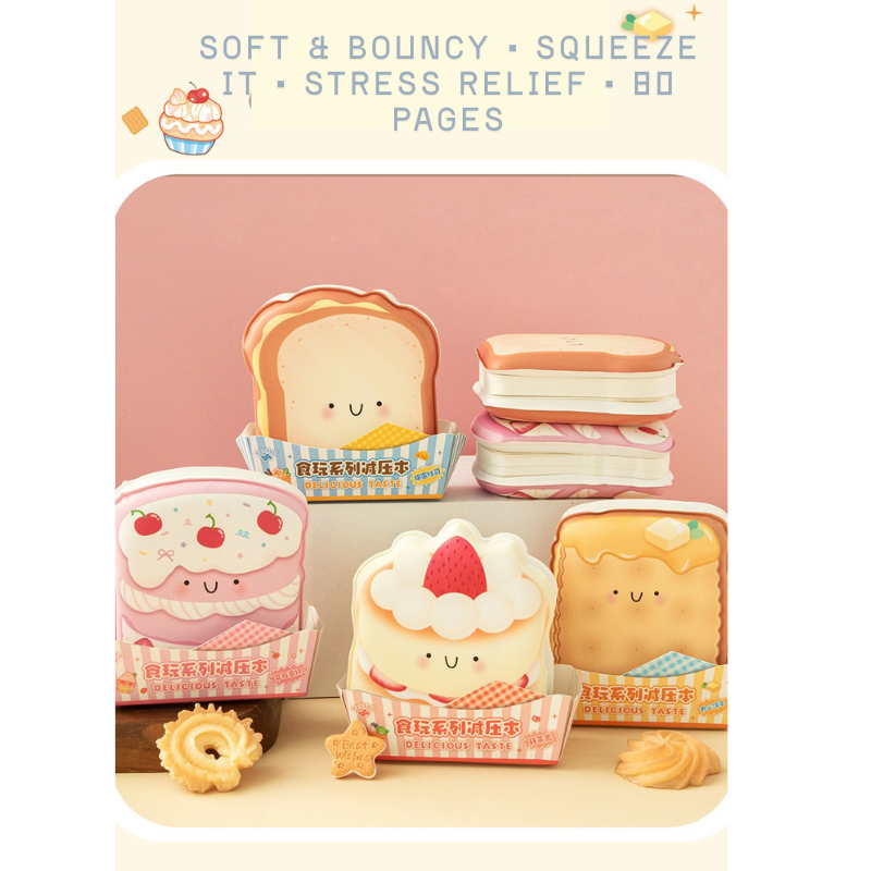 Soft Squishy Notebook Set – Cute Stress Relief Memo Notebooks
