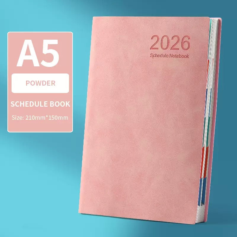 2026 Daily Schedule A5 Notebook