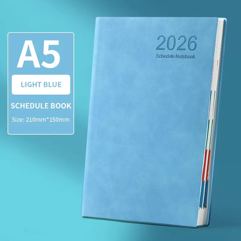 2026 Daily Schedule A5 Notebook