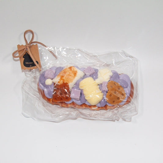 F38 Purple Cream Biscuit Tart Taba Squishy