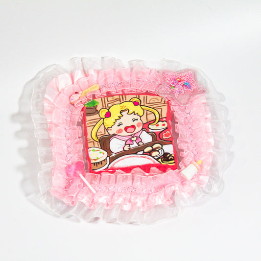 D13 Sailor Moon Dessert Time Plush Charm – Pink Lace Sweet TreatT Taba Squishy