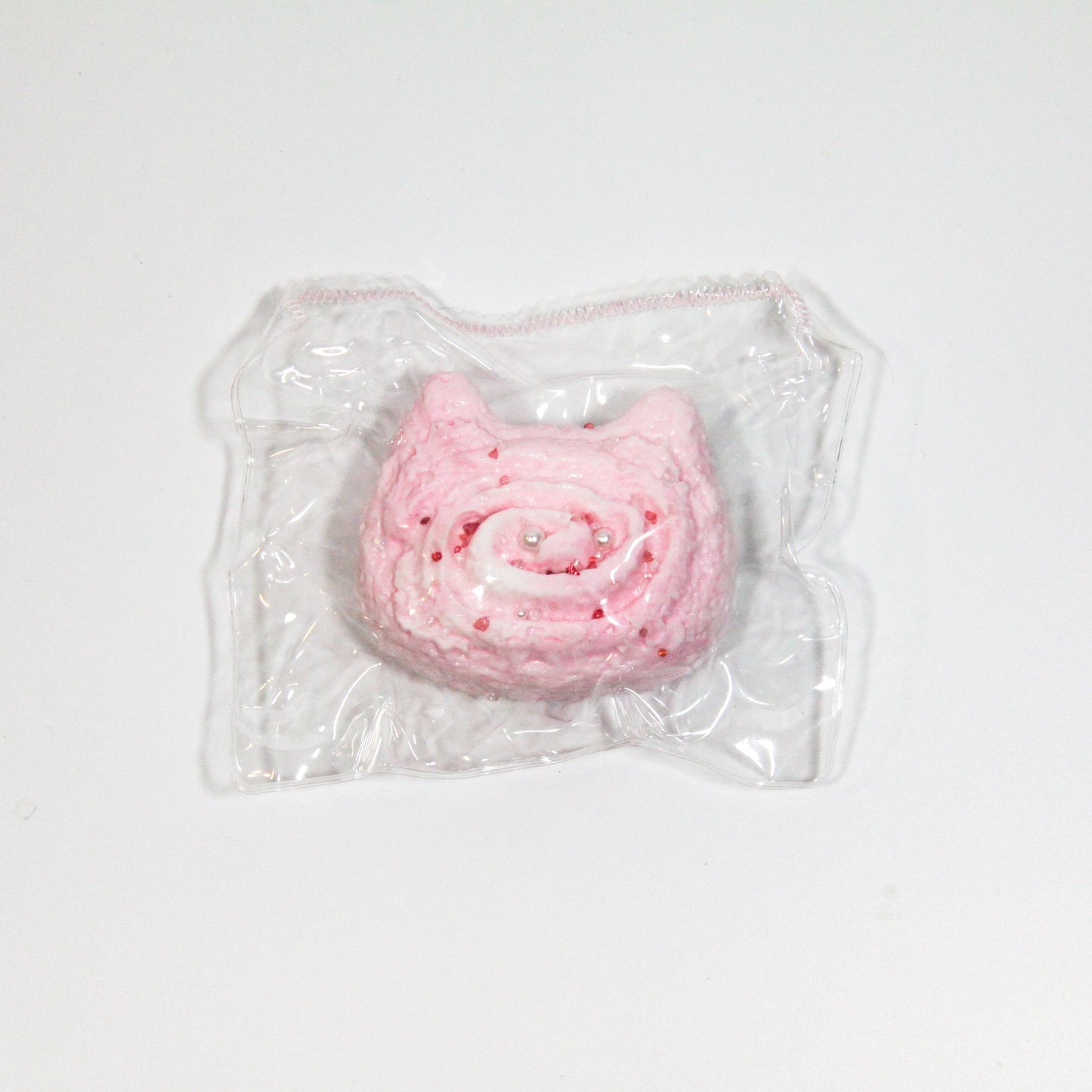 G22 Strawberry Cream Cat Roll Taba Squishy