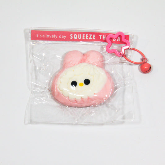 C08 Pink Bunny Hood Sheep Taba Squishy